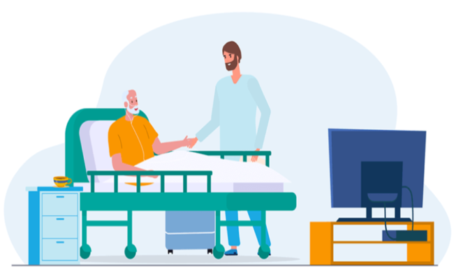 مراقبت از بستگان درحال مرگ