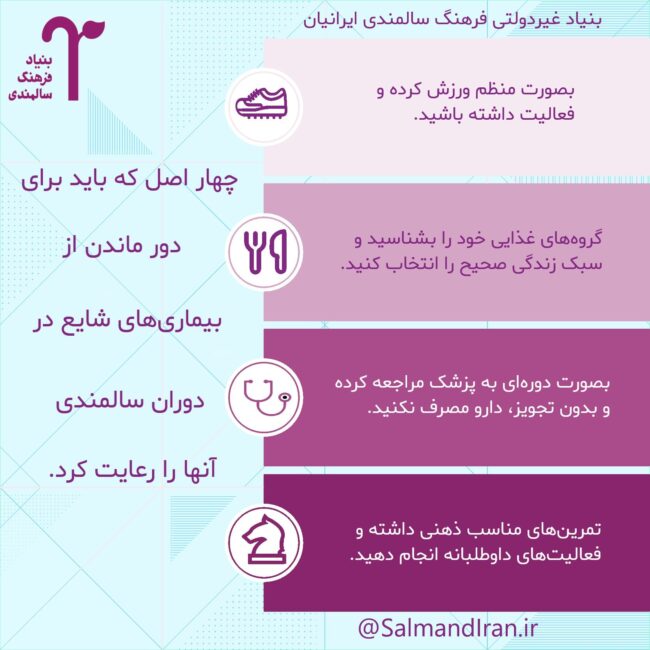 چهار اصل افزایش طول عمر در سالمندان